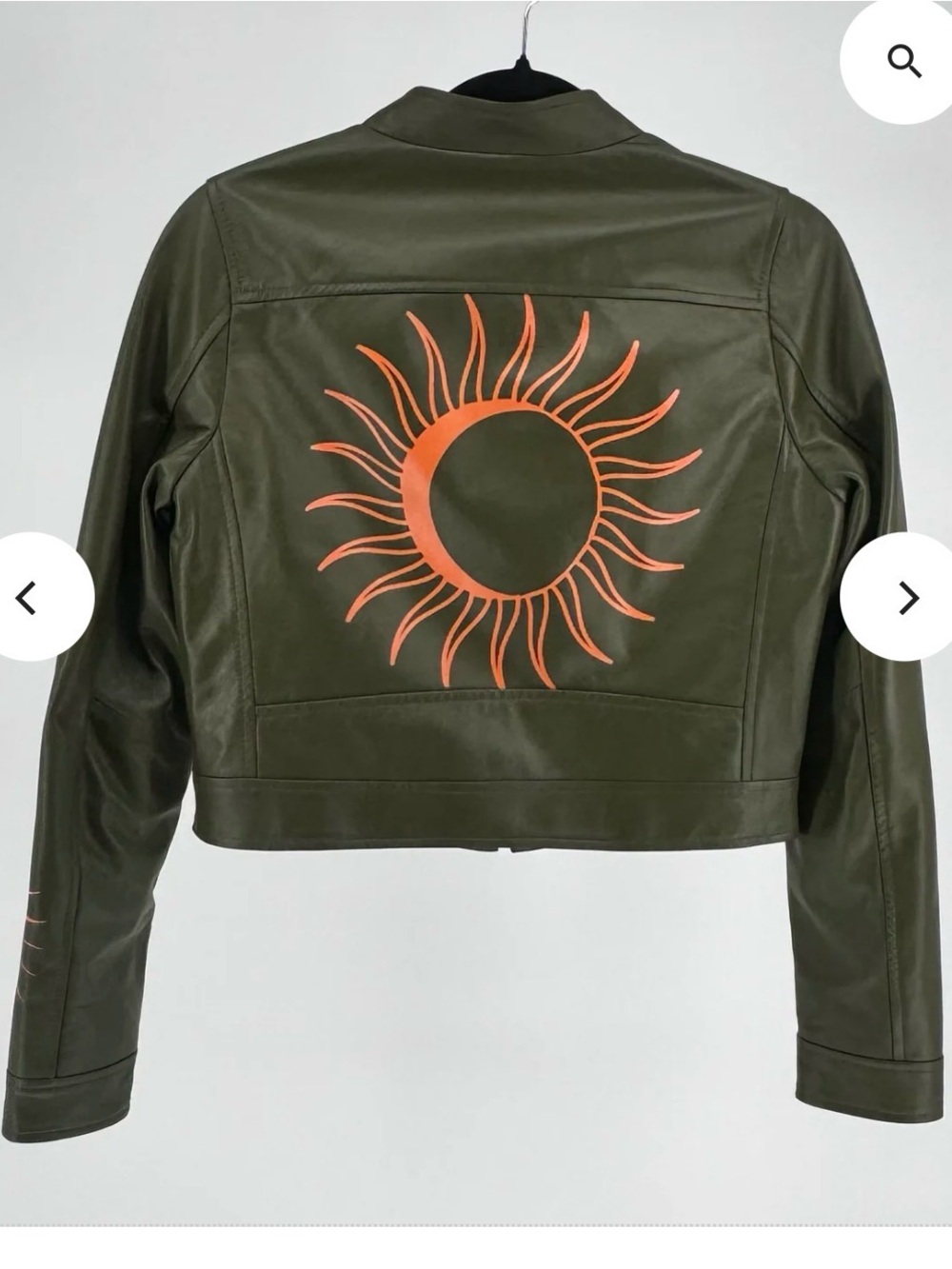 Two to Five Let The Sun Shine In - army green leather jacket